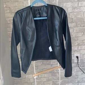 cute leather blazer!